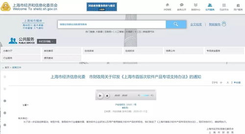 上海市首版次軟件產(chǎn)品專項(xiàng)支持辦法出臺(tái)，最高支持200萬(wàn)元助力軟件及輔助設(shè)備發(fā)展